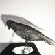 Oseau en ville, une sculpture de fil de fer
